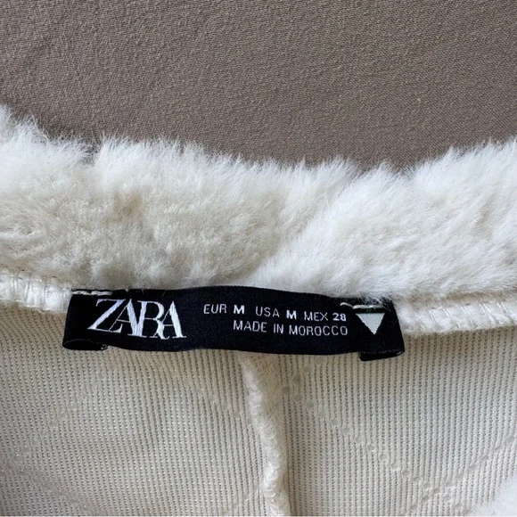 Zara Crop Quilted Faux Fur Sweater - Picture 6 of 12